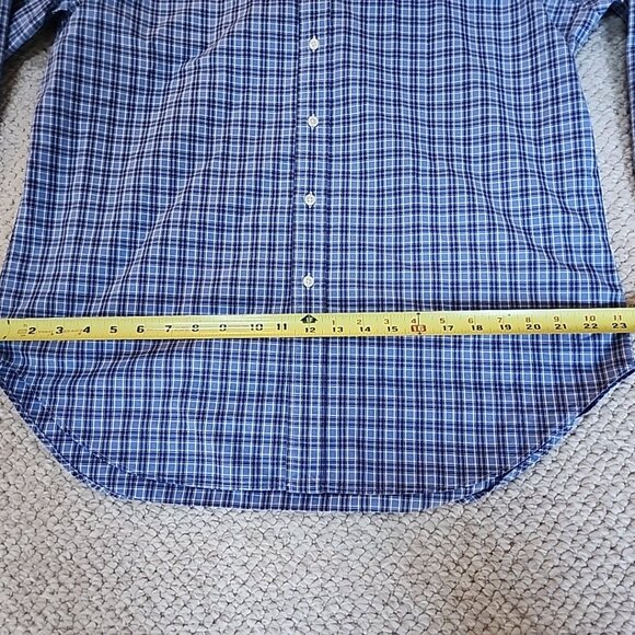 RALPH LAUREN Blue Collared Long Sleeve Plaid Button Down Shirt Men's 16.5x34 M - Picture 3 of 8